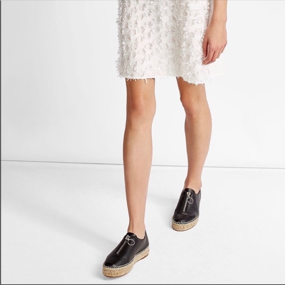 Alexander Wang Black Devon Zip Leather Platform - Picture 2 of 14